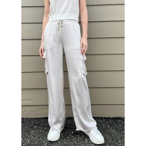PHARAOH Mason Cargo Pants Vintage Satin Parchment Size 3 Large - Picture 1 of 5
